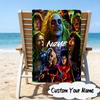Custom Name Beetlejuice Horror  Microfiber Beach Towel Super Soft & Absorbent for Bath, Beach, Travel  Bath Time Accessory, Fan gifts