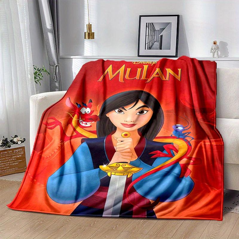 1pc, Disney Mulan Home Decorative Throw Blanket Soft Coverlet for Couch, Bed, Car, Travel, Camping, Office Nap, Gift Idea