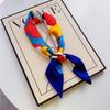 New Hundred Hundred Satin Letter Print Neckerchief 70×70 Silk Scarf Small Square Scarf High Sense of French Scarf