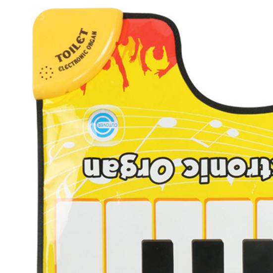 Фортепиано для унитаза, электронная клавиатура, художественный ковер со звуком фортепиано, портативный напольный коврик, коврик для клавиатуры с постукиванием пальцами ног, звучащий коврик