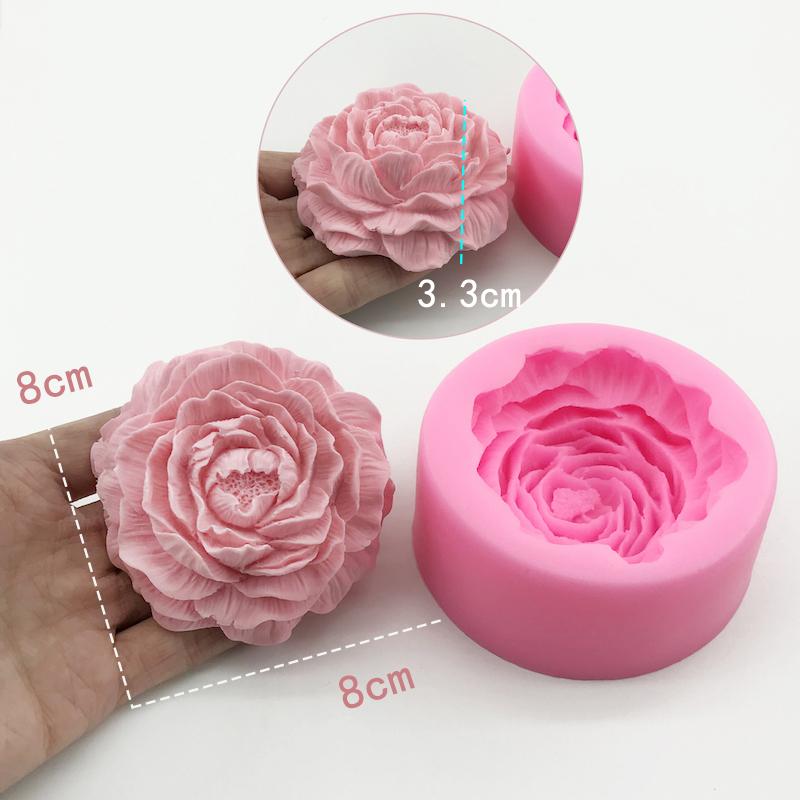 Fondant Big Flower Moulds Silicone Cake Soap Jelly Ice Chocolate Decoration Baking Tool 3d Rose Mold Clay Resin Art Diy