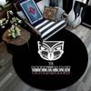 New Zealand Warriors,Round Area Rug,Carpet Rug for Living Room Bedroom Sofa Playroom Decor,Non-slip Floor Mat