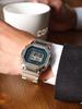 Часы Casio G-Shock (Аутентичная японская модель) с Bluetooth, Полностью металлические, Радиоуправляемые солнечные часы, GMW-B5000PC-1JF, Мужские, Серебристые