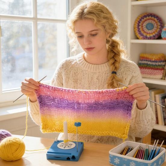 Многофункциональный держатель пряжи-спиннер с подставкой для телефона, съемный органайзер для катушек пряжи, портативная сумка для вязания крючком для любителей вязания