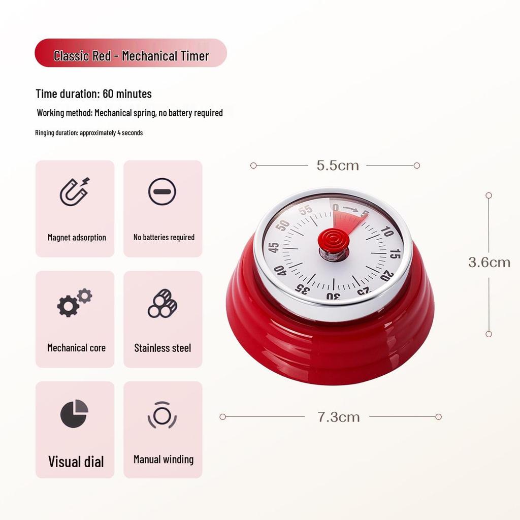 Магнитный кухонный таймер и часы с обратным отсчетом и будильником