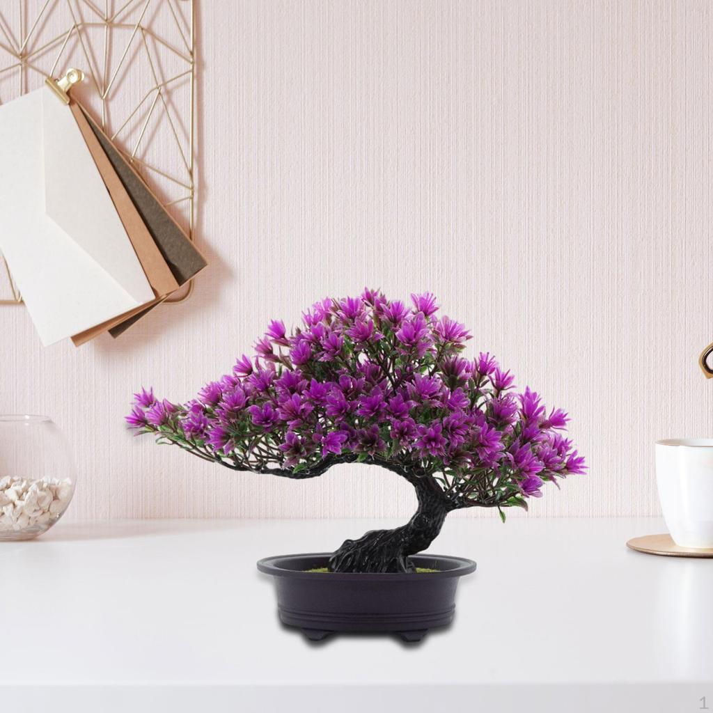 Artificial Bonsai Tree As Decorative Piece, Realistic Faux Plant for Windowsill And Office