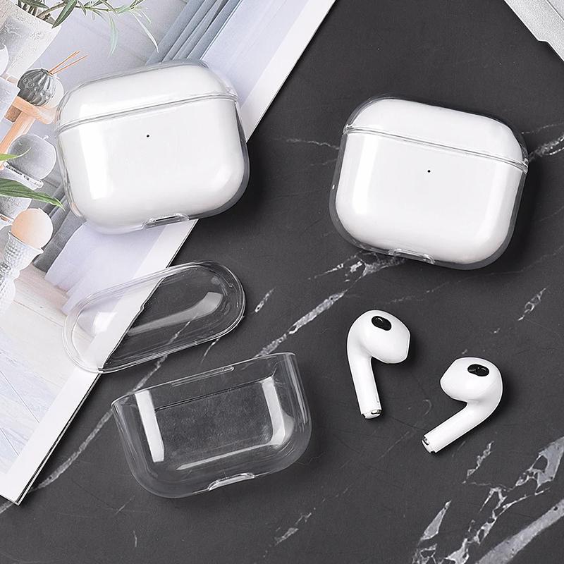 Кристально чистый милый чехол для наушников для Apple AirPods 3 2 1 Case PC Жесткий прозрачный защитный чехол для Airpod Pro 1-го 2-го поколения Зарядный бокс