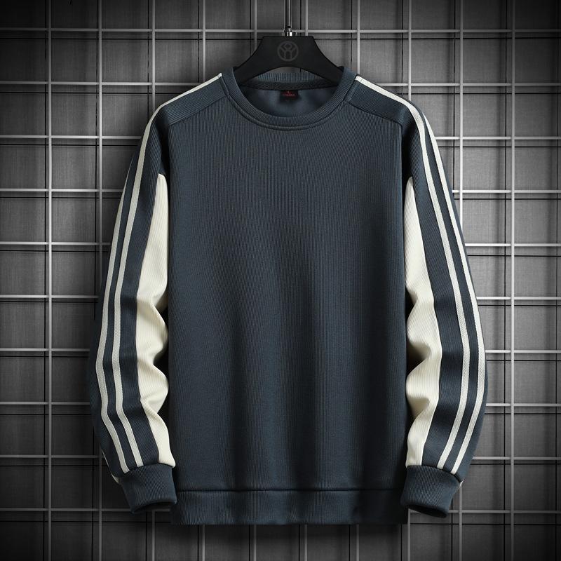 Men's Sweatshirt New Autumn New Versatile Long-sleeved T-shirt Pullover Round Neck Sweatshirt Men's Bottoming Shirt Large Size