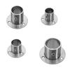 1Pcs Wardrobe Steel Pipe Bracket Tube Support Flange Seat Wardrobe Hanging Rail Pole Socket End Holders 19-32mm Connection