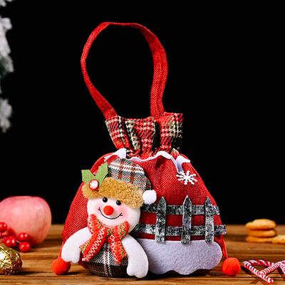 Для Рождества мешки Санты, тканевые подарочные сумки с прочной ручкой, тканевые, предназначенные для переноски праздничных конфет и лакомств
