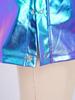 Children‘s Hip Hop Dance Shorts Metallic Finish Elastic Waistband Tear Away Side Buttons with Pockets for Stage Recital