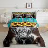 Erosebridal Love Comforter Set Queen Black and White Bedding for Kids Boys Girls Cute Heart Shaped Valentine Day Down Comforter Kawaii Carto