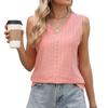 Women's Fashion Solid Color V Neck Loose Base Vest T-shirt Top