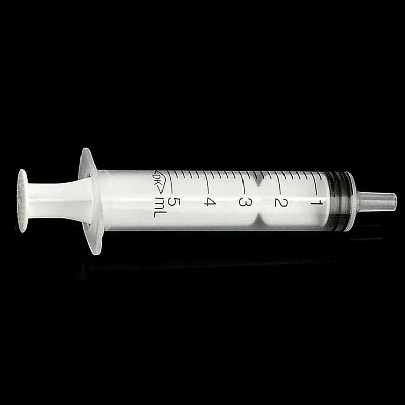 10Pcs Disposable Plastic Injector Syringe for Lab Nutrient Measuring Small Pet Food Feeder Feeding(Without needle) 5ml
