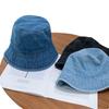 Retro Denim Basin Hat Bucket Hat Embroidery Summer Sun Protection Shade New Outdoor Leisure Hat