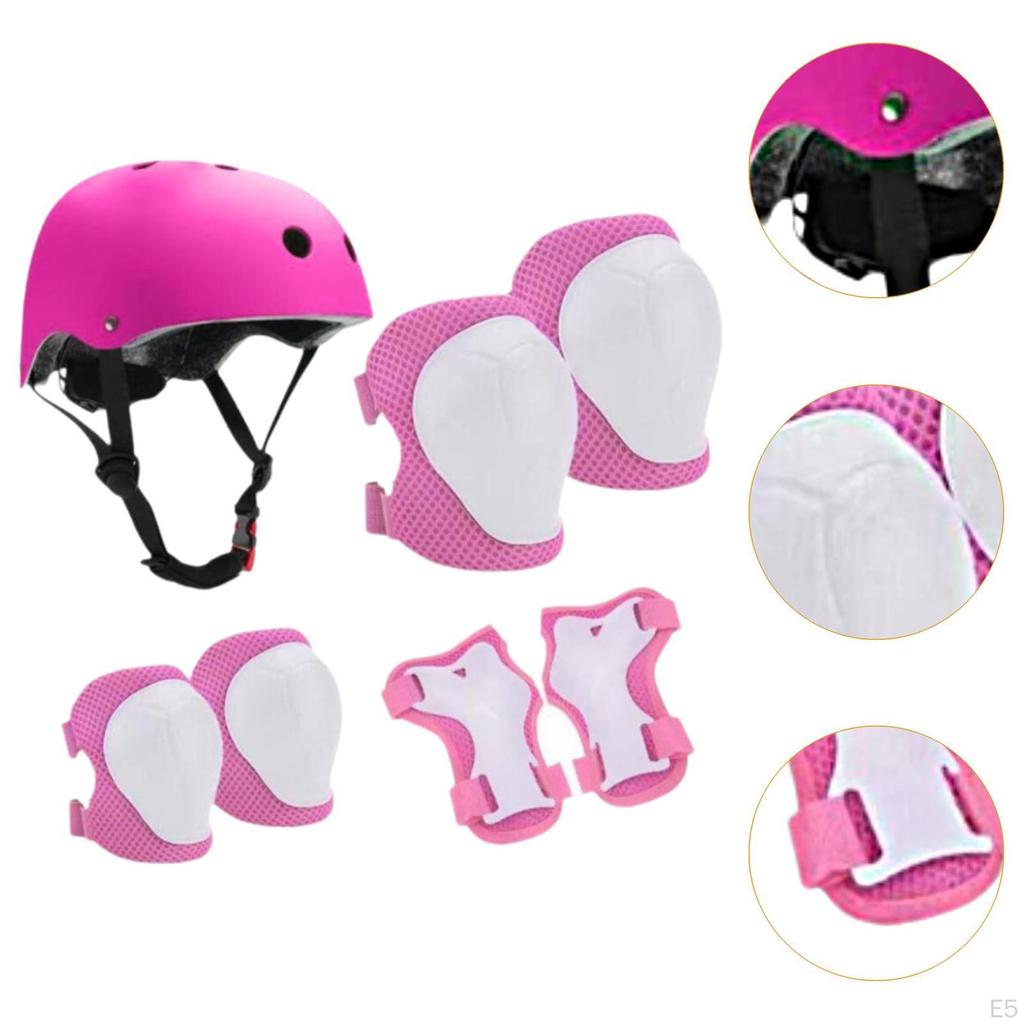 7 предметов детский велосипедный шлем защитный комплект для рук налокотники наколенники подростковый детский скейтборд