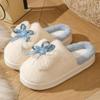 Зимние хлопковые тапочки женские осенне-зимние теплые нескользящие домашние тапочки принцессы ветровой хлопок