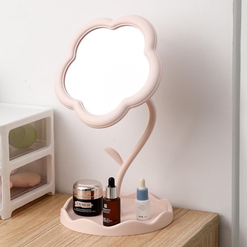 Sunflower Shaped Desktop Makeup Mirror - Portable, Free Shipping, Perfect for Bedroom Dressing Tables