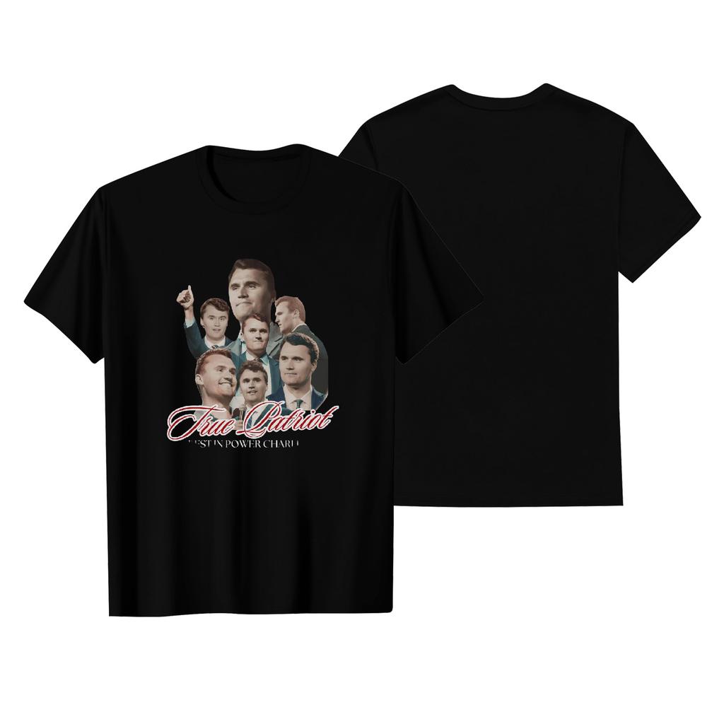 Unisex Round Neck Casual Printed Short-sleeved T-shirt Top