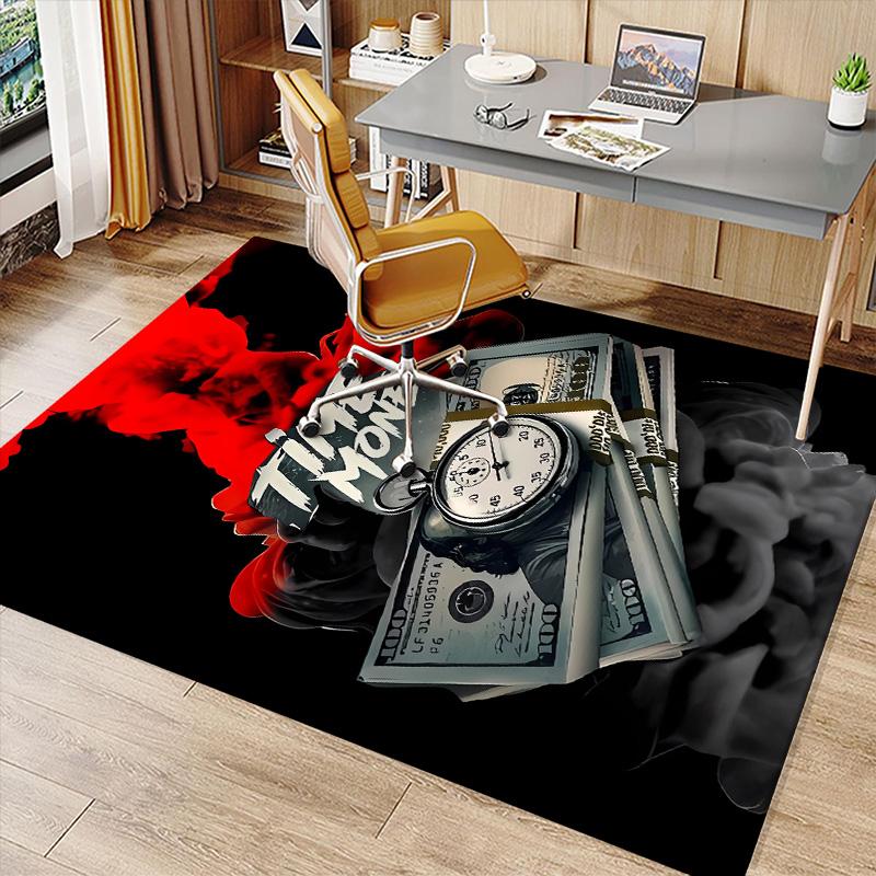 Dollar Printed Absorbent Washable Carpet, Non-Slip Bathroom Mats, Kitchen Rugs, Yoga Mat,Living Room Entrance, Camping Picnic Rugs