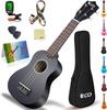 Soprano Ukulele Beginner Pack 21 Inch Set with String Gig Wooden Quick Learning Song Polishing Kit Bag, Ukulele, Book, Pick, Cloth, All-in-One