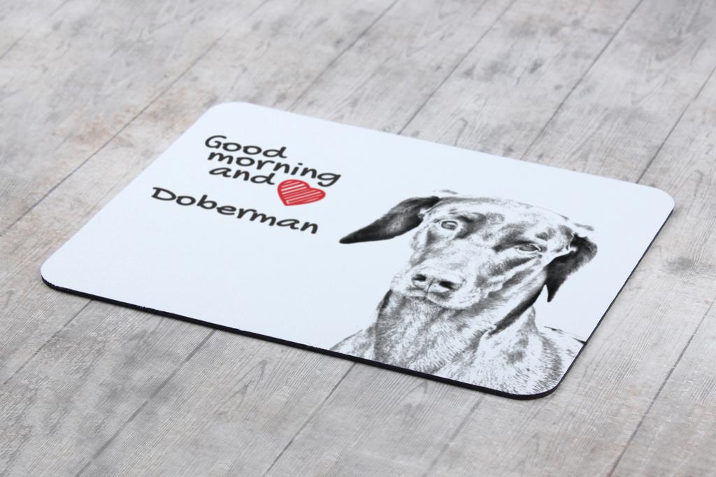 Dobermann, Doberman Pinscher, Dobie - mouse pad with print, personalized dog-themed mouse pad, unique gadget for an office worker by Art-Dog brand