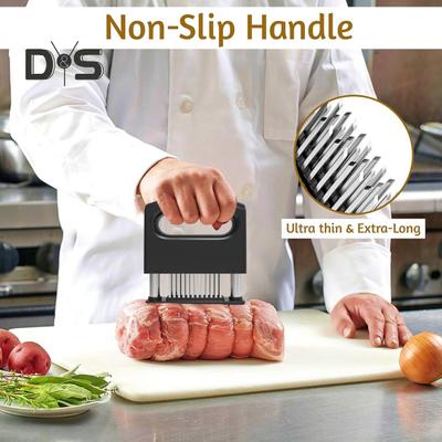 Мясной тендерайзер для говядины, индейки, курицы, 48 игл из нержавеющей стали, прочный кухонный инструмент для сочного, ароматного мяса, улучшения маринадов, сокращения времени приготовления