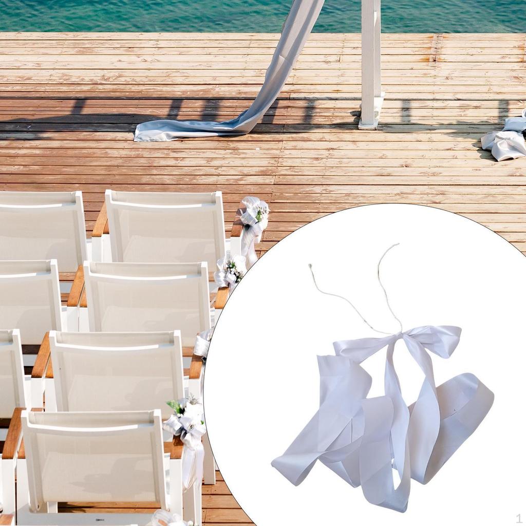 Chair Sash Decorative Bow Decor Elegant Ribbon Cover Decoration for Reception