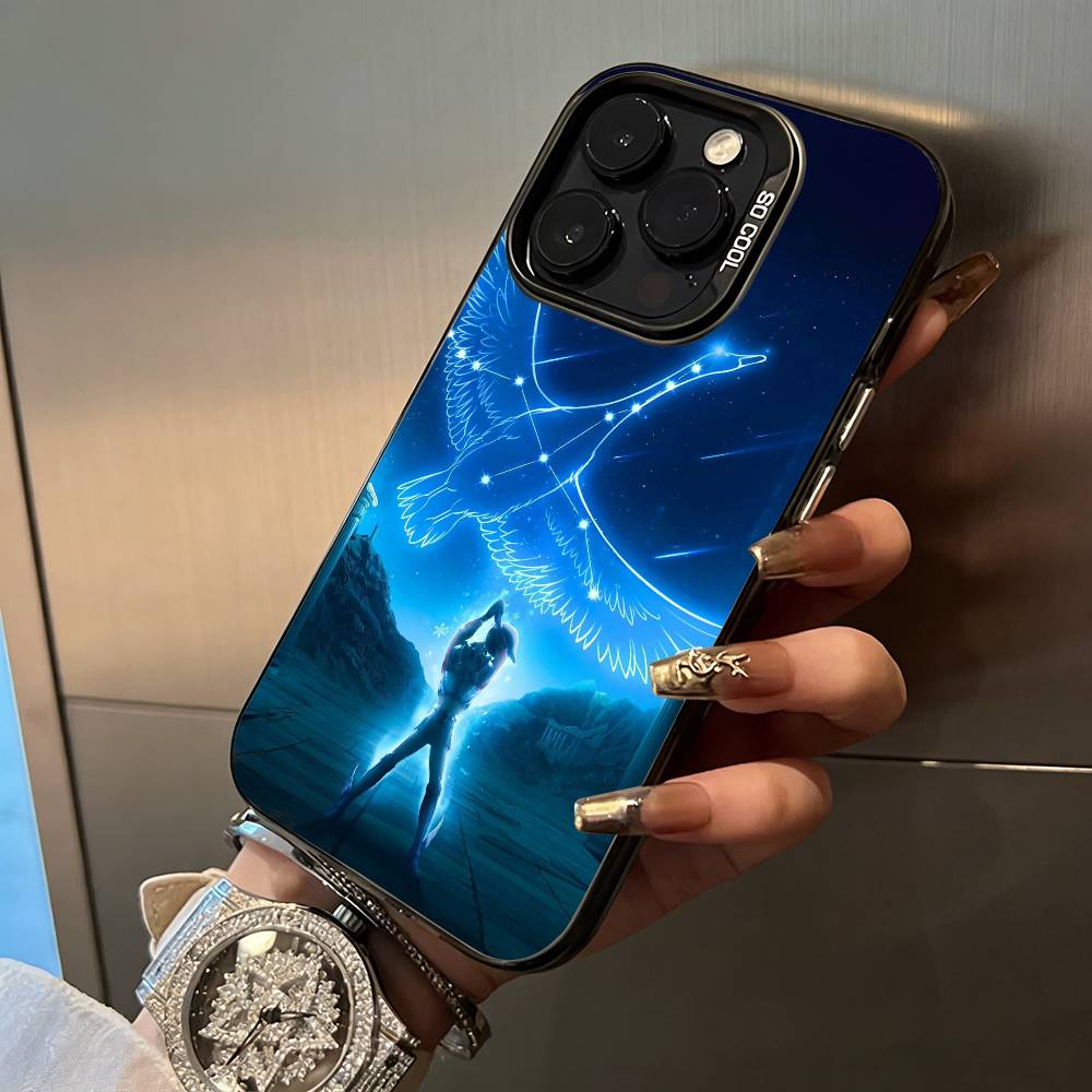S-Saint S-Seiya Knights Phone Case For IPhone17 16 11 12 13 14 15 16 Pro Max Plus Cover Colored Silver Funda Bumber