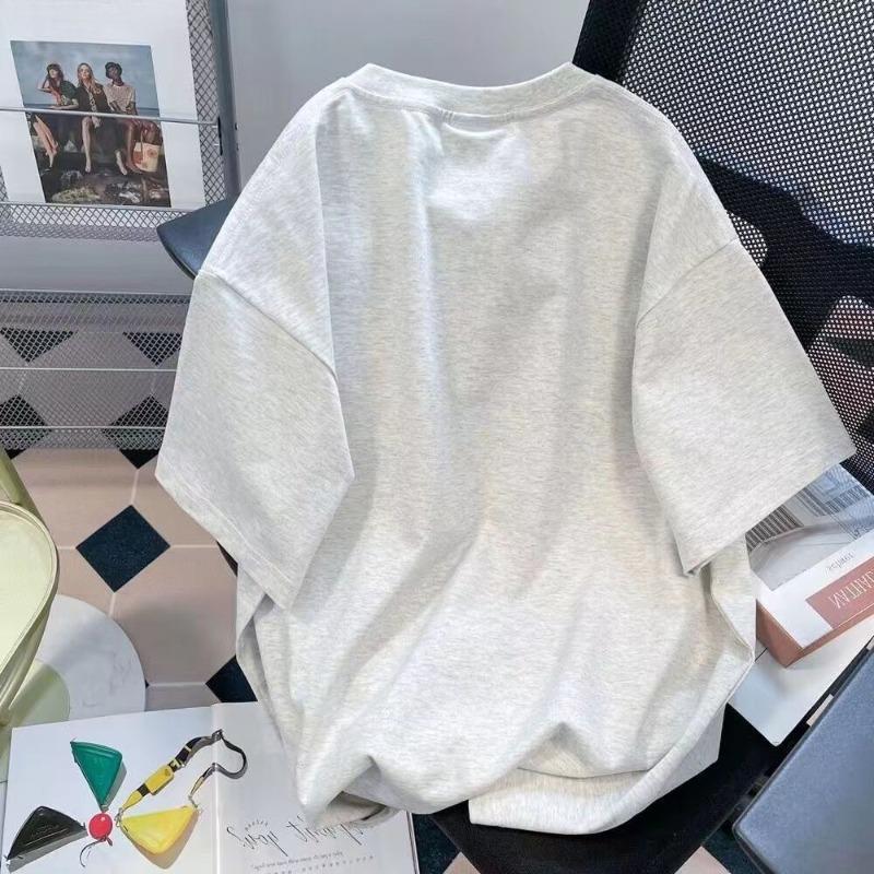 Женский летний свободный повседневный принт, новый универсальный топ с короткими рукавами