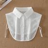 Women Fake Collar Half Shirt Ladies Shirt Fake False Collar For Women Black Woman Detachable Collar Lace Lapel Faux Col Tie