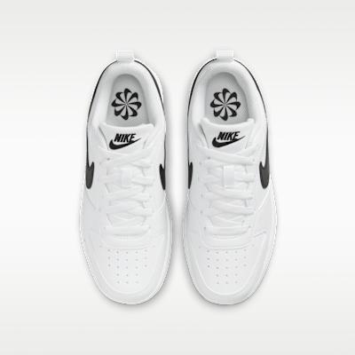 Nike Кроссовки Court Borough Low Recraft Белые Черные (GS)