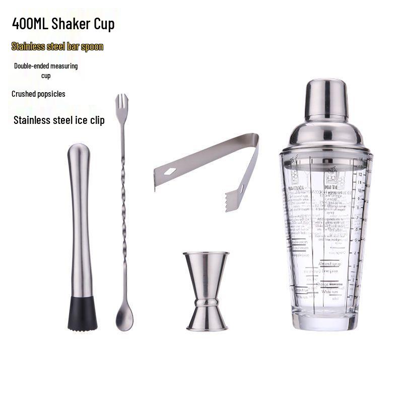 Three-Piece 304 Boston Cocktail Shaker Set for Beginners
