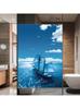 Static Cling Privacy Window Film  Decorative Sea Boat Window Coverings Glass Window Sticker