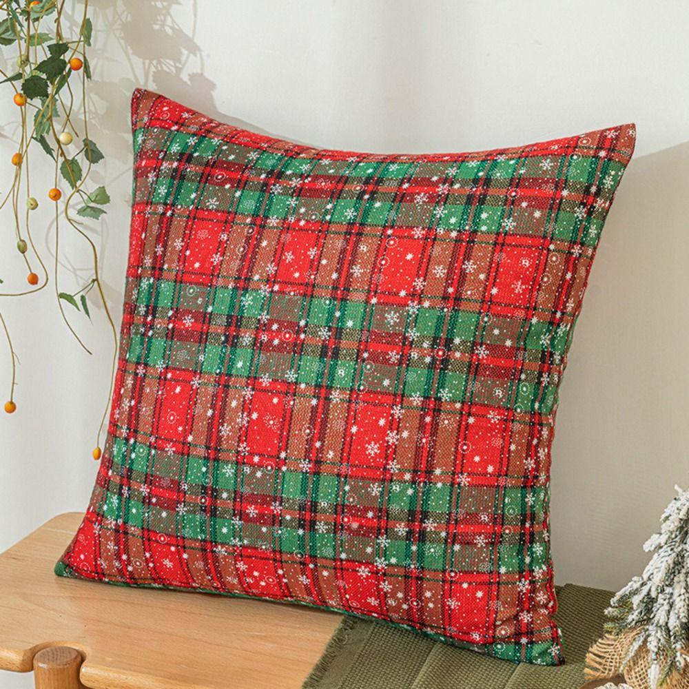 Square Christmas Pillowcase INS Style Cushion Cover Home Decor Throw Pillowcover Sofa/Bed