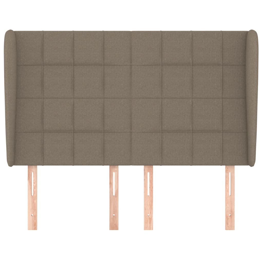 Vidaxl Zagłówek Uszak, Taupe, 147X23X118/128 Cm, Tkanina