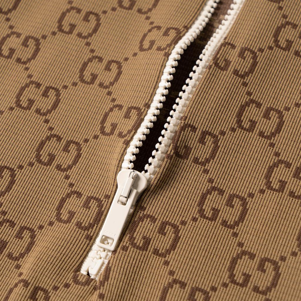 Gucci Платье-жакет с жаккардовым узором GG 'Бежевый/Эбоновый' 715525-XJETY-9742