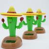 Solar Cactus Swinging Figure, Solar Powered Dance Plant for Car Dashboard Desk Shelf, Funny Bouncing Bouncing Toy for Home Office Living Room
