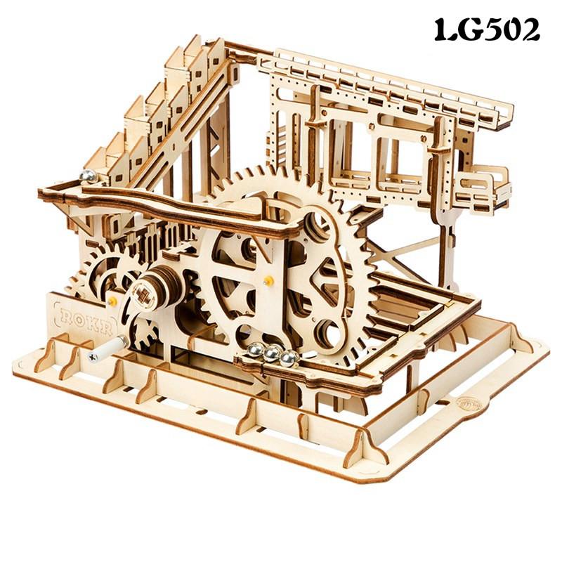 4 Kinds DIY Waterwheel Wooden Model Building Kits Assembly Toy Gift for Children Adult