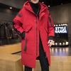 Мужская зимняя куртка длинная парка с капюшоном свободного покроя большого размера теплое пальто на молнии теплая куртка