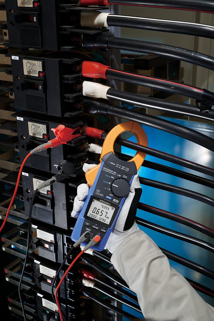 Hioki AC Clamp Power Meter Compatible with Wireless Adapter Z3210 Bluetooth Communication Current Power AC AC 600A Carrying Case Included CM3286-50