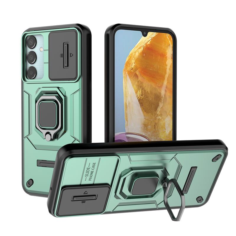 Для Samsung Galaxy M15 5G чехол-кольцо держатель бронированный противоударный чехол для Samsung M15 M 15 5G слайдер объектив защитная задняя крышка