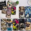 MY6 Cute Pug Dog Soft Shell Phone Case for iPhone 16 15 14 13 12 Pro Max Plus Mini