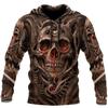 Spring Autumn Men's Hoodie Skull Graphics 3D Print Tops Fashion Unisex Sweatshirt Hip Hop Oversized Casual Clothing