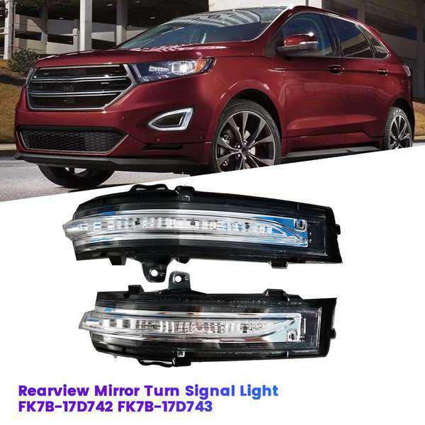 FK7B-17D742 and FK7B-17D743 turn signals fit Ford Edge models from 2015 to 2020.