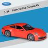 Welly 1/24 Porsche 911 Carrera 4S Металлическая Модель Автомобиля Литье под Давлением и Игрушечные Транспортные Средства Коллекционная Игрушка Автомобиль Подарок Мальчику на День Рождения