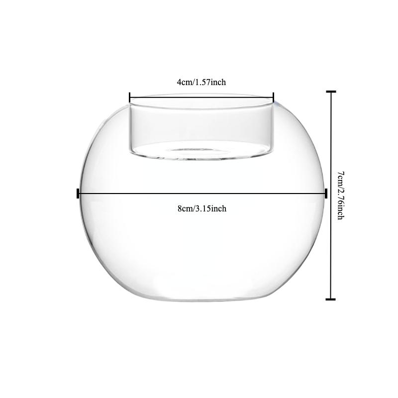 6/12 шт. Прозрачный круглый полый стеклянный подсвечник Рождественский Свадебный Банкетный Бар Вечеринка Держатель для свечей Подсвечники Домашний Декор