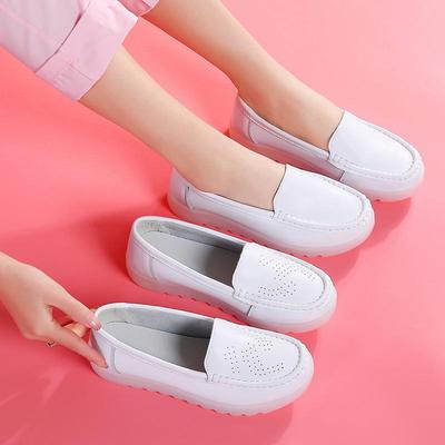 Женская удобная нескользящая кожаная рабочая обувь: Дышащие, Защита от запаха, Мягкая подошва, Идеальны для ношения весь день.