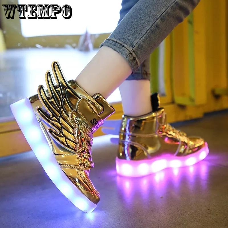 Boys Mesh Luminous Shoes Usb Rechargeable Waterproof Luminous Children's Shoes Fluorescent Shoes Baby Sports Lights Shoes for Girls and Boys
