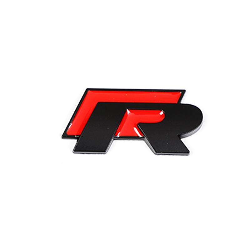 AABIP1 3D Metal Car Body Sticker RLine R Emblem Sticker For Volkswagen Passat b6 Golf Amarok T5 Phaeton Polo Car Body Decoration Paster